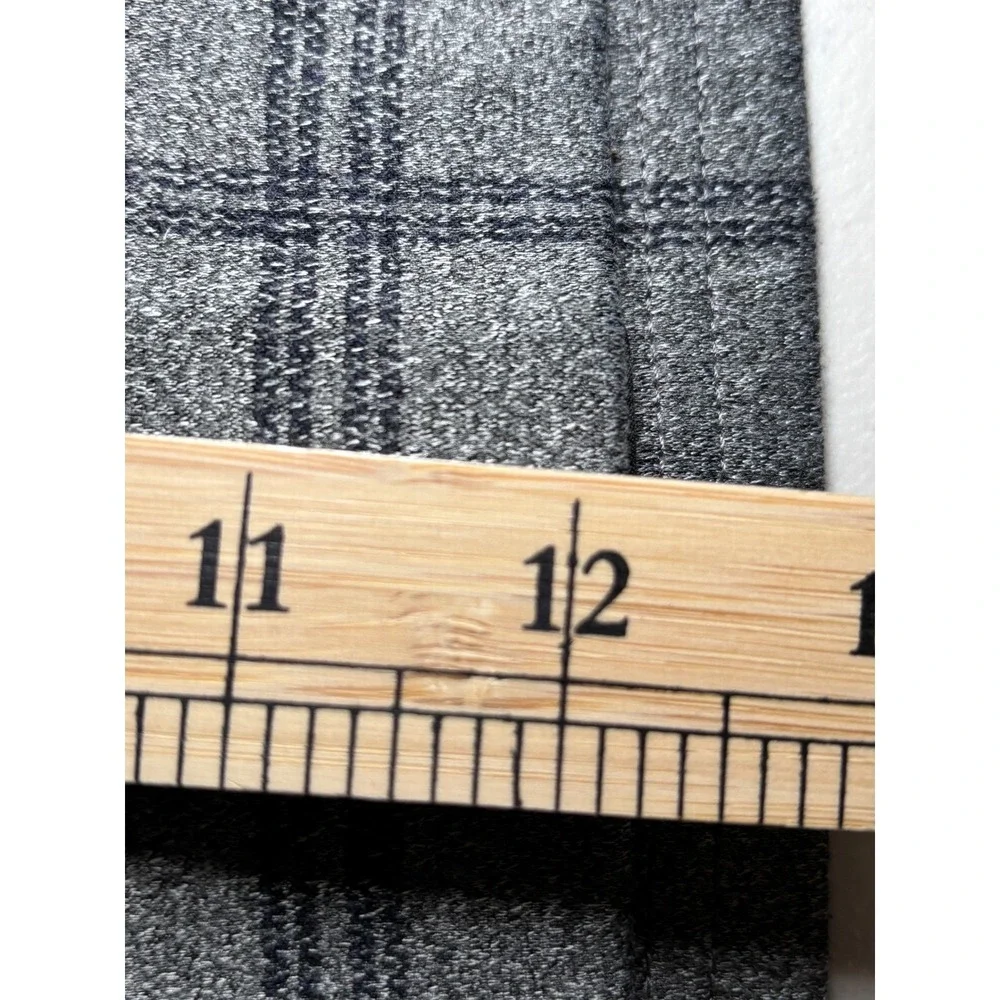LOFT Gray Plaid Pull On Pants XL Stretch Slim Skinny Office‎ Workwear Y2K